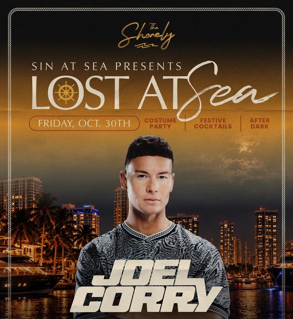 Joel Corry at The Shorely, Lost at Sea flyer