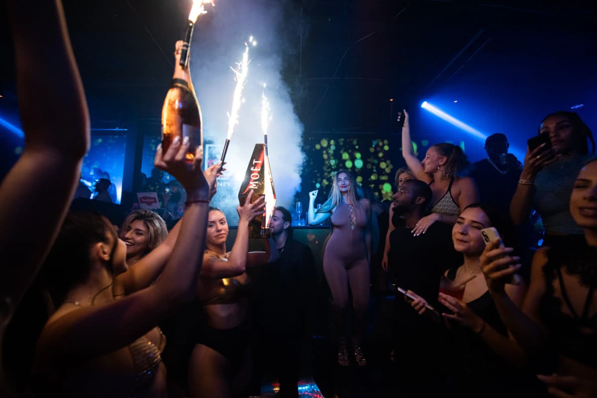 Inside Vendome on a busy night